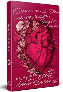 Biblia Reina Valera 1960 letra grande, tapa dura, tamaño manual corazón (rosada) / Spanish Bible RVR 1960. Handy Size, Large Print, Hardcover, Pink