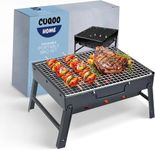 CUQOO Easy-to-use Portable BBQ Grill – Foldable Barbeque Outdoor Travel | Charcoal Barbecue Perfect for Camping, Garden, Picnic Folding Camping Stainless Steel Smoker