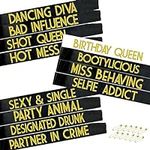 12 Pack Birthday Queen Sashes for W