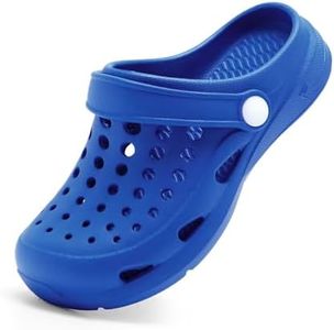 Cubufly Boys and Girls Garden Clogs Slip on Water Shoes Children Sandals for Indoor Outdoor Blue(Toddler/Little Kids/Big Kids)