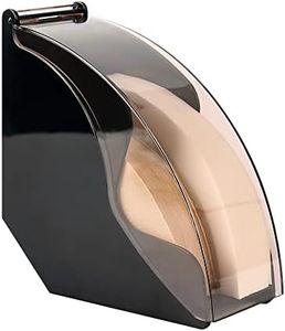 watchget Coffee Filter Holder, Coffee Filter Box with Dustproof Cover, Plastic Filter Paper Holder Dispenser for Home,Cafe,Office Storage for V60 and Cone Coffee Filters, Black
