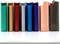 Lucklybestseller 8Pcs Set Metal Lighter Case Cover Holder for BIC Full Size Lighter J6