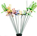 20 PCS DIY Garden Dragonfly Stakes Tuxiaobu - 3D Removable Gardening/Floral/Party Indoor Outdoor Yard Garden Flower Pot Decorations - Thanksgiving Christmas Whimsical Gifts for Kindergarten