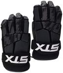 STX Lacrosse Stallion 75 Gloves, Black, Medium, Pair