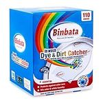 Binbata Color Grasper for Laundry 110 Count, Fragrance Free Dye Catcher Essential for Home Use, Dye Guard Grabber Sheets for Laundry in-Wash Sheets