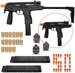 Dreamplay MP9 Toy Gun, Realistic Automatic Shell Ejecting Toy Gun with Buttplate Pull Back Action Shooting Games Education Model Toy for Kids Gifts (Black)