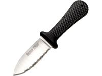 Cold Steel Super Edge Serrated Secure-Ex Sheath Knife with Kraton Handle, Black/Silver