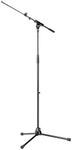 K&M Microphone Stands 210/8-BLACK with Telescopic Boom Arm, 21080-500-55