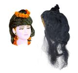 BITONA® Vanwasi Ram Hair Wig Ramleela Stage show for kids free size wig age group 5-10 years best for ramleela and Stage drama show (1 Wig)