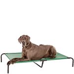 amazon basics Extra Large Elevated Mesh Fabric Cooling Pet Dog Cot Bed - 60 x 37 x 9 Inches, Green