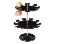 MAUL Round Version Premium Stamp Holder Metal Stamp Rack for 18 Stamps - Black