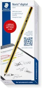 STAEDTLER Noris Digital Classic 180 22, EMR Stylus Set, 1 Stylus for Digital Writing and Drawing on EMR Touch Screens (4096 Pressure Levels, Fine Tip) + 5 Additional Replacement Tips, 180 22-1X