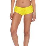 Body Glove Women's Smoothies Sidekick Solid Sporty Bikini Bottom Swimsuit Short, Citrus, Large