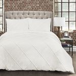 Lush Decor Comforter Set, White, Full/Queen