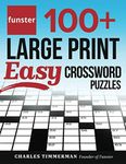 Funster 100+ Large Print Easy Crossword Puzzles: Crossword Puzzle Book for Adults