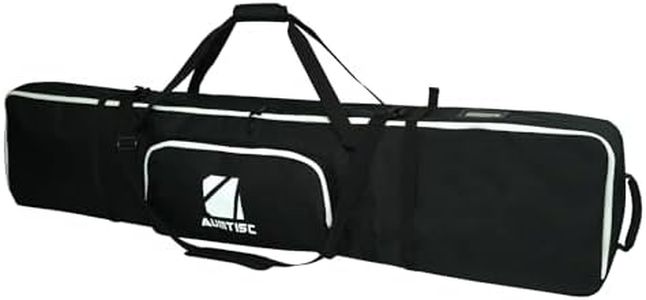 AUMTISC Snowboard Bag for Air Travel, Padded Snowboard Bags, Single Snowboard Bag Case with Storage Pocket, Water Resistant Snow Board Ski Bag, Long Snowboarding Bags with Shoulder Strap, Black 165cm