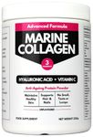 Marine Collagen Powder (330g) – with Hyaluronic Acid and Vitamin C | Hydrolysed Type 1 & 3 Collagen - 11,000mg Serving - 18 Amino Acids | Anti-Ageing Marine Collagen for Skin, Hair and Nails