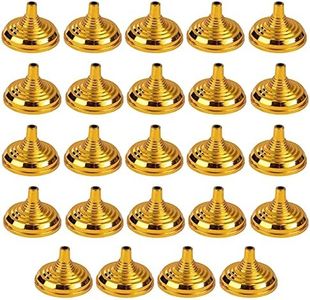 Juvale 24 Pack Mini Flag Holder Stands for Small 4x6 Flags, Office Desk, Table Centerpieces, Party Supplies, and Decorations (Gold, 2.1 x 1.5 In)