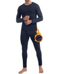 Thermal Underwear Set Winter Hunting Gear Sport Long Johns Base Layer Bottom Top Black M Style 2