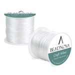 BEADNOVA Illusion Cord 0.6mm Bracelet String Elastic String for Jewelry Making (200m)