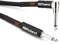 Roland Black Series Instrument Cable Black Angled, Length: 5 ft/1.5 m