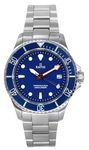 RATIO FreeDiver Sapphire Crystal Diver Watch Japanese Quartz Dive Watch 200m Water Resistant Diving Watch, Blue, Diver