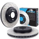 Front Drilled Grooved 276mm Brake Discs Pair For Mini One Cooper S R50 R52 R53