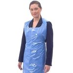 100 X Plastic Aprons Disposable For adults Blue Size 70 X 120cm, 10Microns (PACK OF 100)