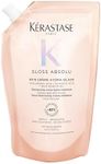Kérastase Gloss Absolu Bain Crème Hydra-Glaze, Shampoo for Shiny, Thick and Curly Hair, Anti-Frizz Care with Hyaluronic Acid and Glycolic Acid, Volume and Moisture, Sulphate-Free, Refill 500 ml