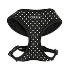 Puppia Dotty Dog Harness Over-The-Head No Pull No Choke Walking Training Adjustable for Small & Medium Dog, Medium, Black