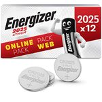 Energizer CR2025 Batteries, 3V Lithium Battery Pack, 12 Pack - Amazon Exclusive (Packaging may vary)