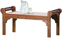 Thompson & Morgan Lutyens Table Solid Acacia Hardwood Pre Treated Garden Patio Furniture (Coffee Table)