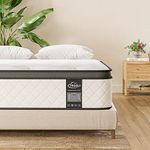 TeQsli 6FT Super King Mattress 10 Inch Gel Memory Foam Pocket Sprung Hybrid Mattress, Medium Firm Orthopedic Mattress - Edge Support & OEKO-TEX Certified Mattress 180x200x25cm