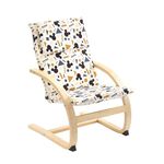 Disney Classic Mickey Mouse Kids Armchair, Made from Birch Veneer Natural Frame, Holds up to 30kg - Small, Multicolour