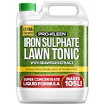 Pro-Kleen Lawn Tonic Liquid Iron Sulphate Quality Ferrous Conditioner, Fertiliser, Grass Greener, Turf Hardener | Long-Lasting for a Healthier Looking Garden | Helps Prevent Lawn Disease (5 Litres)