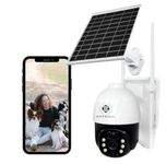 Monrix Solar 4G SIM 4MP PTZ Outdoor CCTV Camera | Weatherproof Security Camera with 2-Way Talk, Motion Detection, SD Card Support (Up to 256GB), Night Vision, Alexa & Google Assistant Compatible