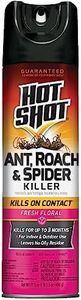 Hot Shot Ant, Roach And Spider Killer, 17.5 Ounces, Fresh Floral Formula Kills Ants, Roaches, Spiders And Other Listed Insects On Contact