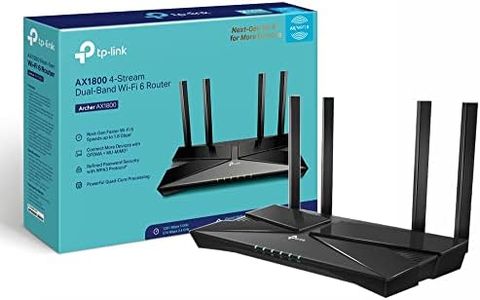 TP-Link Archer AX1800 WiFi 6 Router, Next-Gen Dual Band AX1800 Mbps Gigabit Wireless Router, Internet Booster Routers, Booster, Dual-Core CPU, Gaming Xbox-PS4-Steam-4K, WPA3 Security