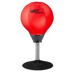 Laser Sports Desktop Punching Bag - Stress Buster with Suction Cup for Office Table and Counters - Heavy Duty Stress Relief Desk Punch Ball - Fun Gift for Party - Perfect for Kids and Adults