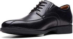 Clarks Men's Whiddon Pace Oxford, Black Leather, 10.5 Wide