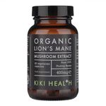 KIKI Health Organic Lion's Mane Mushroom Extract | Improves Cognition, Memory and Mental Focus | Promotes Clarity of Mind | Brain Health | Made with Only Fruiting Bodies | Vegan | 60 Vegicaps