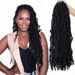 24 Inch 7 Packs Soft Locs Crochet Hair New Faux Locs Pre-looped Goddess Locs Super Lightweight Synthetic Crochet Hair Braids Extensions For Black Women(24inch, 7packs, 1b)