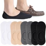 Eedor No Show Socks Men - Non Slip, Invisible & Low Cut Ankle - Casual & Formal Socks for Men - Soft & Stretchable Cotton, 4 Pairs (8 Socks)_multi Colors, 10-13