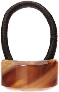 France Luxe Rectangle Ponytail Holder - Caramel Horn