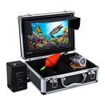 Eyoyo Underwater Fishing Camera Portable Video Fish Finder 9 inch LCD Monitor 1000TVL Waterproof Camera Underwater DVR Video Fish Cam 50m Cable 12pcs IR Infrared Lights for Ice, Lake and Boat Fishing