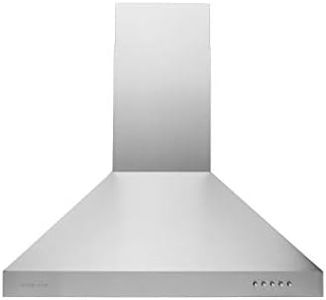 Hauslane Wall Mount Range Hood 30 Inch | Stainless Steel Wall Chimney | 6” Duct/Ductless Convertible, Strong Suction, Six-layer Aluminum Filters, Changeable LED Lamps, Stove Kitchen Vent Hood