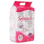 Softouch 3 Ply Toilet Paper Tissue Roll Pack of 6