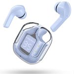 ACEFAST Wireless Earbuds, Bluetooth Headphones with ENC Noise Canceling Translucent Earphones, HiFi Dual Stereo Microphone Mini in-Ear Earbuds Touch Control with Charging Case and LED Digital Display