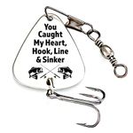 You Have My Heart, Hook, Line & Sinker Boyfriend Gift Husband Gift Fishing Gift for Him Mens Birthday Gift Idea Boyfriend FBA-Sinker (Hook, Line & Sinker)