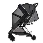 Black Baby Stroller Pram Mosquito Net Summer Mesh Fly Bug Insect Protection Cover Pushchair Seats Buggy Carrycot Bed Cart Stroller Bassinet Basket Jogger Travel cot Insect Nets Cover Universal